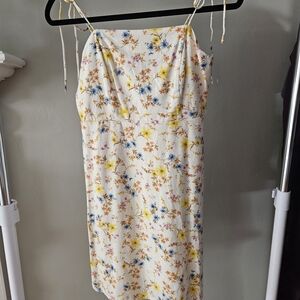 Old Navy Cream Dress with Yellow and Blue Floral Print NWT Size Small